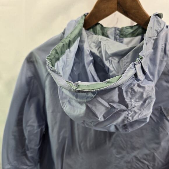 The North Face Jacket Womens Medium Blue Black Zip Running Windbreaker - Picture 6 of 10